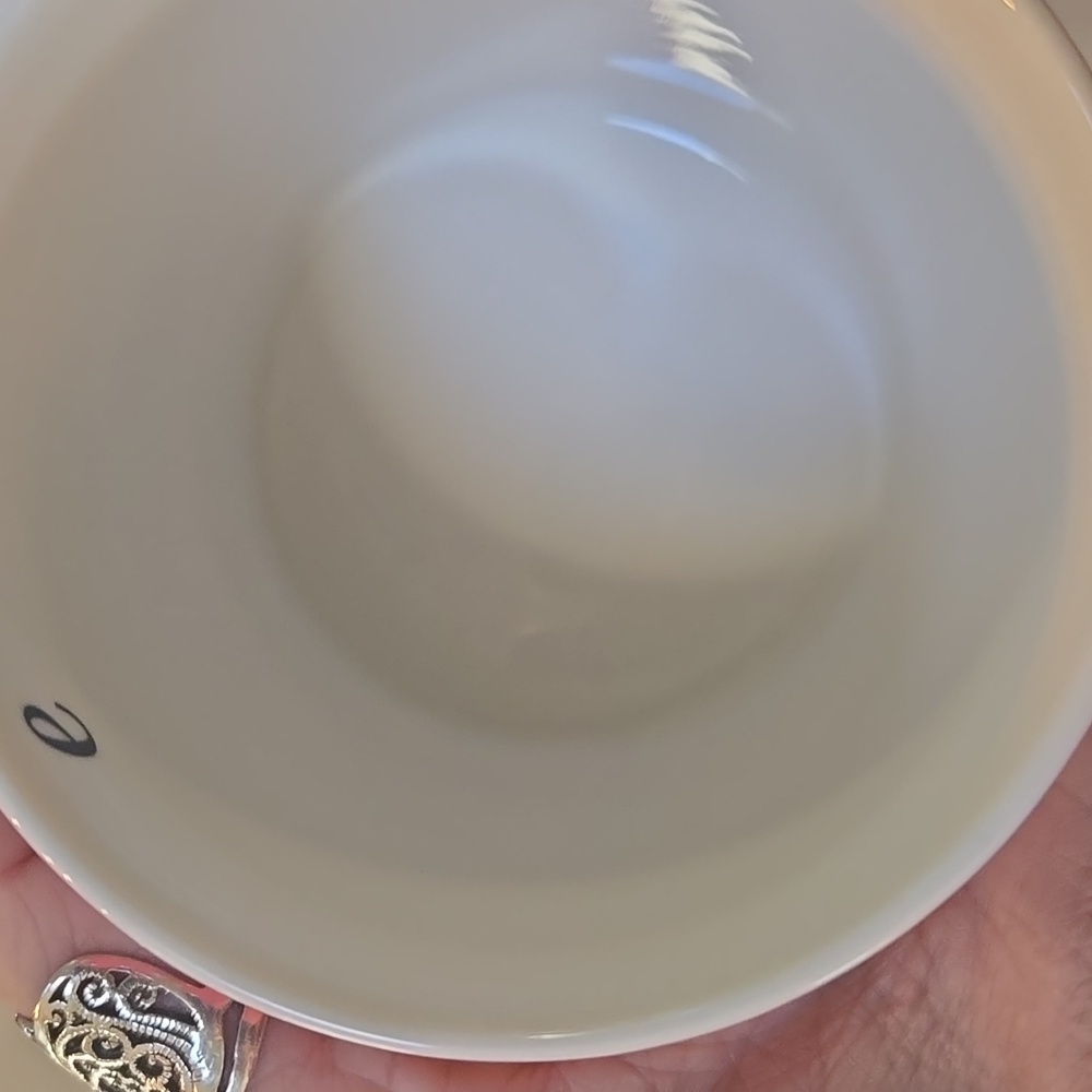 Kate Spade New York & Lenox Pink/Orange Striped "E" Wickford Red Letter Day Mug - Picture 3 of 5